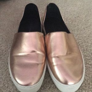Rebecca minkoff metallic slip on sneakers